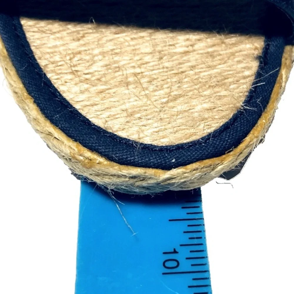 Lauren Ralph Lauren Navy Blue Espadrille Slingback Sandals New without Tag/Box